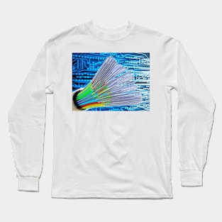 Optical fibre cable. circuit board (C026/5123) Long Sleeve T-Shirt